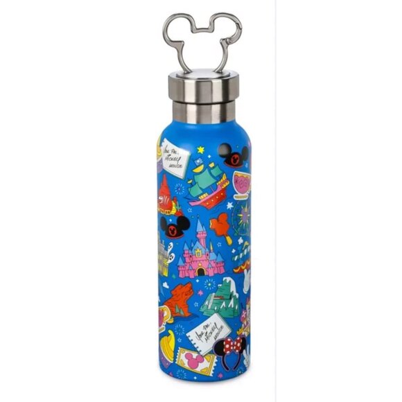 Disney Micky Mouse Stainless Steel Water Bottle With Clip 19 oz / 560 ml - Picture 1 of 6